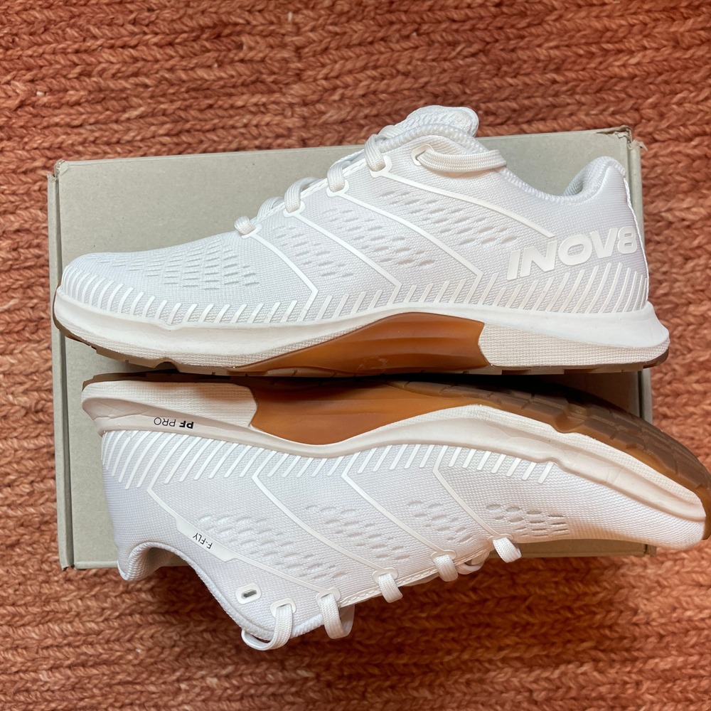 Inov-8 F-Fly Training Shoes Women 7.5 White Gum Like New Minimalist Gym Sneakers